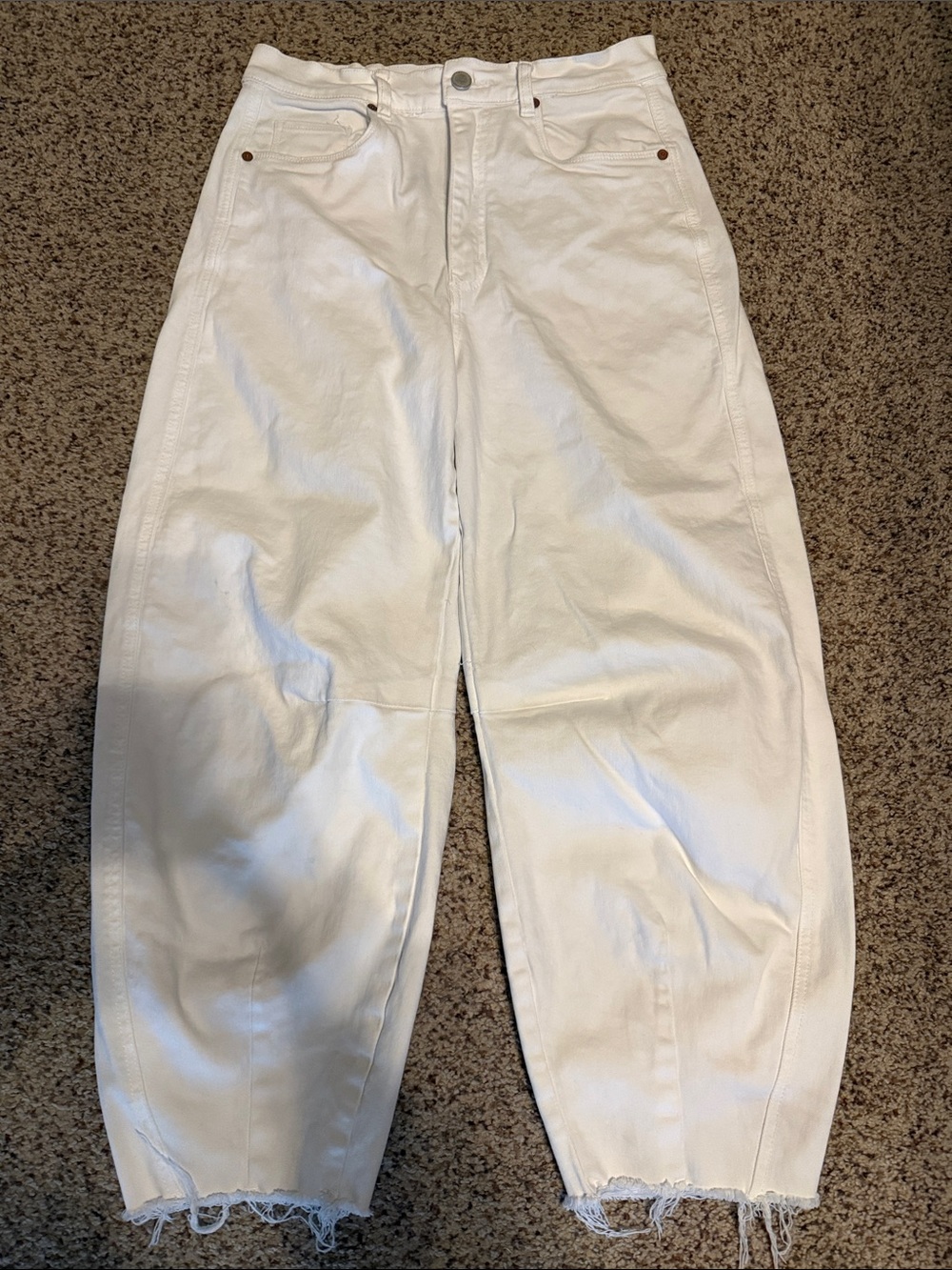 Blank NYC White High-Waist Barrel Jeans